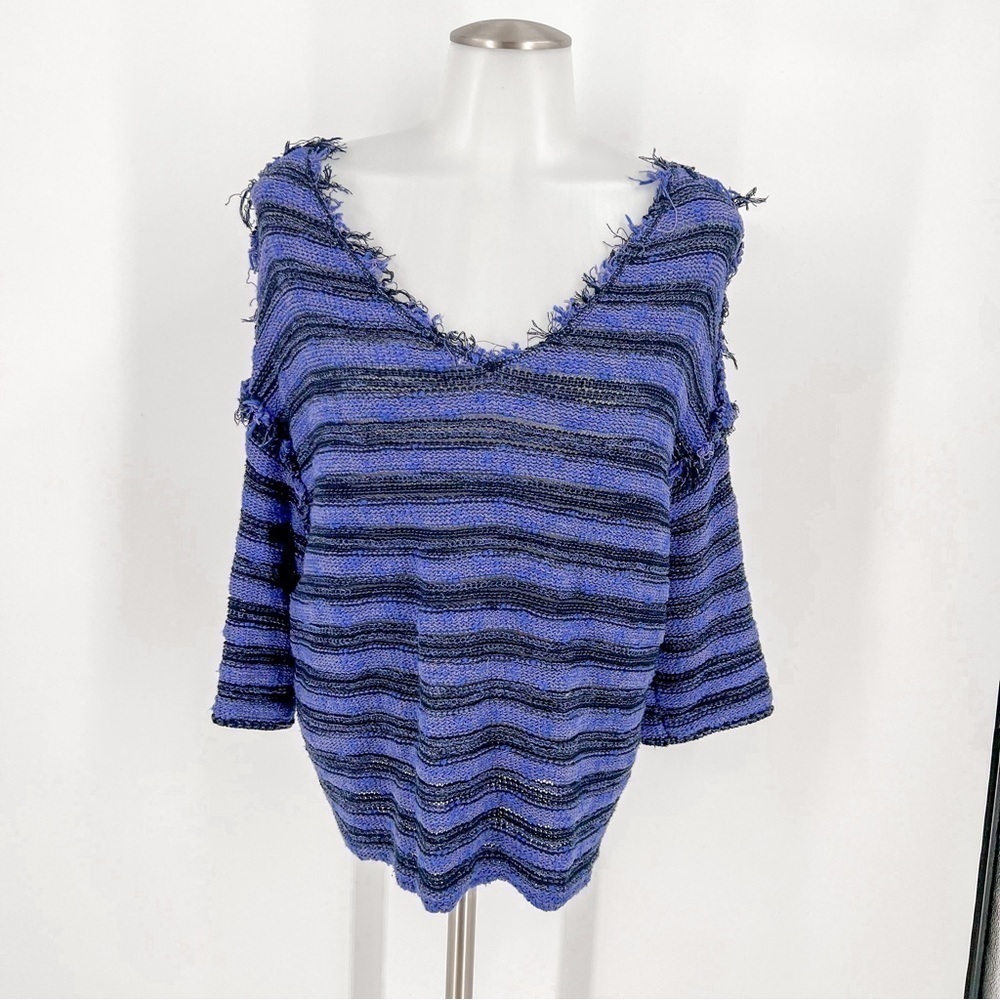 Free People Oversized knit Stripe Pullover